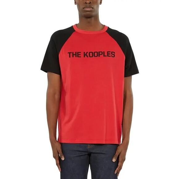 MSRP $135 NWT The Kooples Logo Tee in Color: Rubis Size M Men’s | QUICK SHIP - Picture 1 of 6